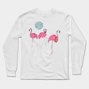 Flamingo Flashy Dance Long Sleeve T-Shirt
